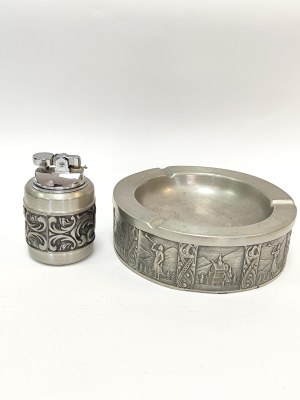 Norwegian table lighter and ashtray