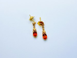 Gold 9K/375 Earrings with Citrines