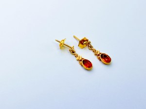 Gold 9K/375 Earrings with Citrines
