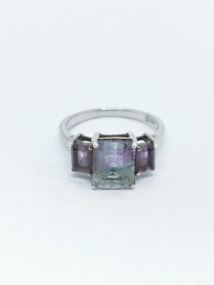 Ring with Fluorites, 925 Silver, Gemporia
