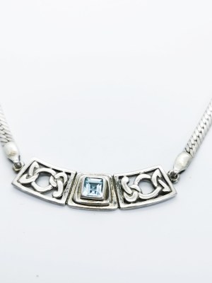 Topaz necklace, 925 silver