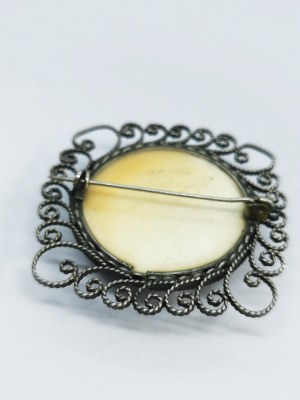 Vintage embroidered brooch