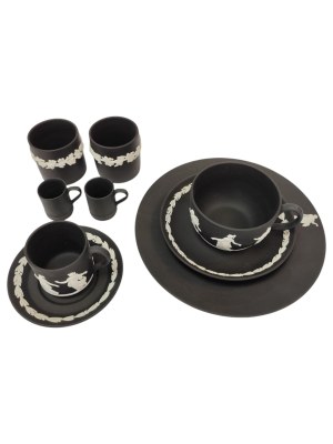 Wedgwood black porcelain set
