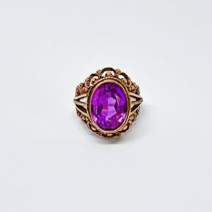 Gold-plated silver openwork ring