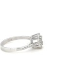 WHITE GOLD RING - 2.60 GR WITH DIAMONDS - DH-R1020