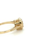 2.08 GRAM YELLOW GOLD RING WITH DIAMONDS - A166