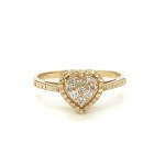 2.08 GRAM YELLOW GOLD RING WITH DIAMONDS - A166