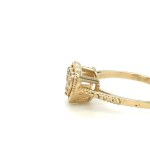 2.08 GRAM YELLOW GOLD RING WITH DIAMONDS - A166