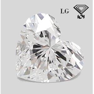 0.50 CT D IF LAB GROWN DIAMOND - HEART - IGI