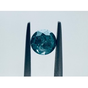 NATURAL POLISHED DIAMOND 1.04 FANCY VIVID BLUE - WITH GEMMOLOGICAL CERTIFICATE -I3 - WITH GEMMOLOGICAL CERTIFICATE - C40901-30