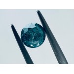 NATURAL POLISHED DIAMOND 1.04 FANCY VIVID BLUE - WITH GEMMOLOGICAL CERTIFICATE -I3 - WITH GEMMOLOGICAL CERTIFICATE - C40901-30