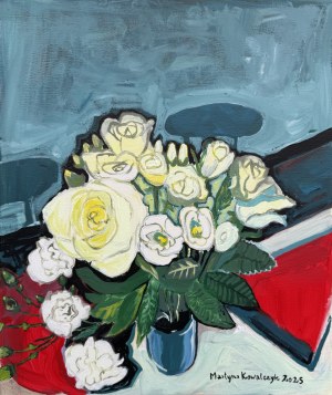 Martyna Kowalczyk, White flowers in a vase, 2025
