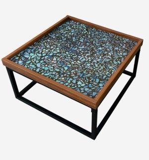 Olga Kunats, Stained glass treetops-coffee table, 2025