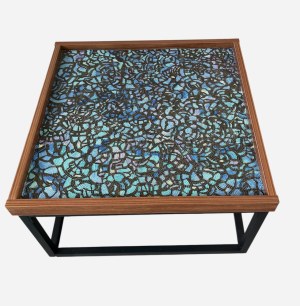 Olga Kunats, Stained glass treetops-coffee table, 2025