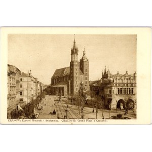 Krakow - Marjacki Church and Cloth Hall, ca. 1910.