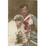 Wachmistrz, Chief of Polish Cavalry Opałko Marian with his wife, Częstochowa, Kamienica Polska, 1920.