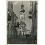 Zamosc - Staszica Street with a view of the campanile of the Collegiate Church, Atlas Bookstore, 1939.