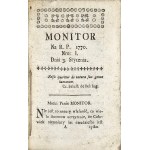 Monitor. 1770 No. I - LII. Warsaw in Druk. Mitzlerowskiey.