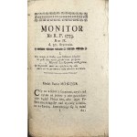 Monitor. 1773 No. I -XLVIII. Warsaw in Druk. Mitzlerowskiey.