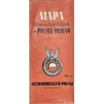 Map of the state of beaten roads in Poland 1939/1940. northern part.