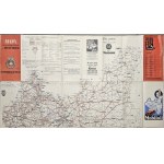 Map of the state of beaten roads in Poland 1939/1940. northern part.