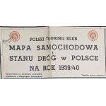 Car map and condition of roads in Poland for 1939/1940. Polish Touring Club.
