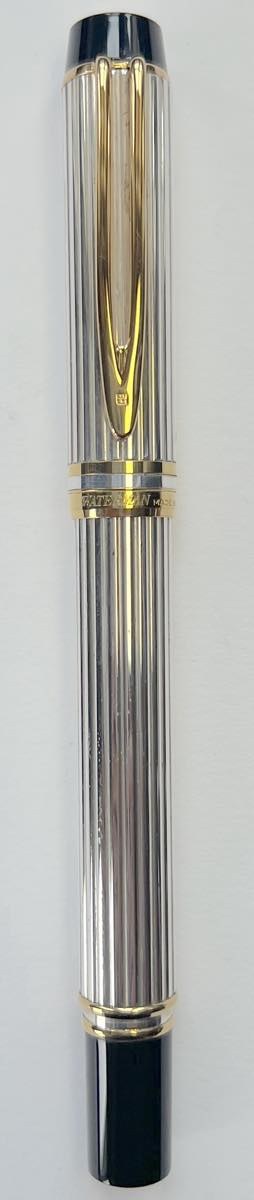 Pen - Waterman Man 100 solid silver with 18 ct...