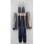 Pen - Two Waterman Exception fountain pens in black...