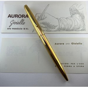 Pen - Vintage Aurora Ballpoint in solid 18 ct gold...