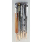 Pen - Lot of 5 unused palladium plated Caran D’Ache Ecridor ballpoints with various...