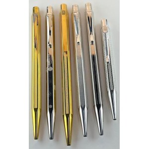 Pen - Lot of 6 unused Caran D’Ache Ecridor ballpoints with various finish and decorations...