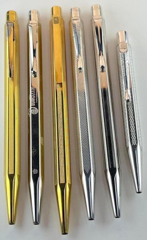 Pen - Lot of 6 unused Caran D’Ache Ecridor ballpoints with various finish and decorations...
