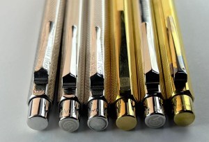 Pen - Lot of 6 unused Caran D’Ache Ecridor ballpoints with various finish and decorations...