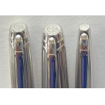 Pen - Caran D’Ache Geneva Doue’ trio set with palladium coated cap and black barrel...