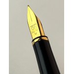 Pen - Ecridor palladium coated converter filler fountain pen with checquered pattern...