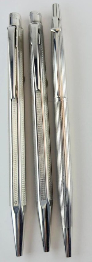 Pen - Three Caran d’Ache ballpoints in silver 925: two Ecridors and a Madison in perfect condition...