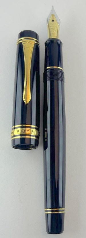 Pen - Released in 1993, the Pilot 75th Anniversary black urushi pen was designed...