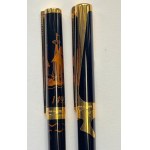 Pen - This lot contains two lacquer fountain pens of the Classic series...