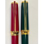 Pen - Lot of 2 Montparnasse fountain pens in green and in red lacquer in unused condition...