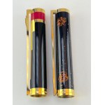 Pen - Lot of two Dupont Classic fountain pens: brown lacquer with gold...