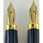 Pen - Lot of 2 Cross Signature fountain pens: burgundy lacquer and gold filled...