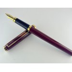 Pen - Lot of 2 Cross Signature fountain pens: burgundy lacquer and gold filled...
