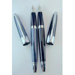 Pen - Lot of 3 unused cross Apogee pens: frosty steel fountain pen...