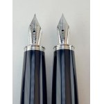 Pen - Lot of 3 unused cross Apogee pens: frosty steel fountain pen...