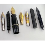 Pen - Lot of spare parts comprising a Delta Pompei fountain pen with damaged section...