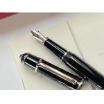 Pen - Cartier Diablo black lacquer fountain pen with box...