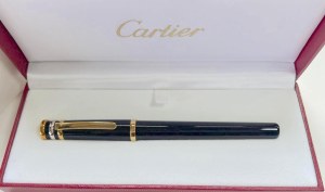 Pen - Cartier Trinity fountain pen black lacquer with box...