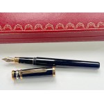 Pen - Cartier Trinity fountain pen black lacquer with box...