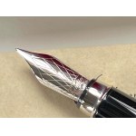 Pen - Carter Roadster fountain pen in black lacquer with blue cabochon...