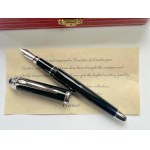 Pen - Carter Roadster fountain pen in black lacquer with blue cabochon...